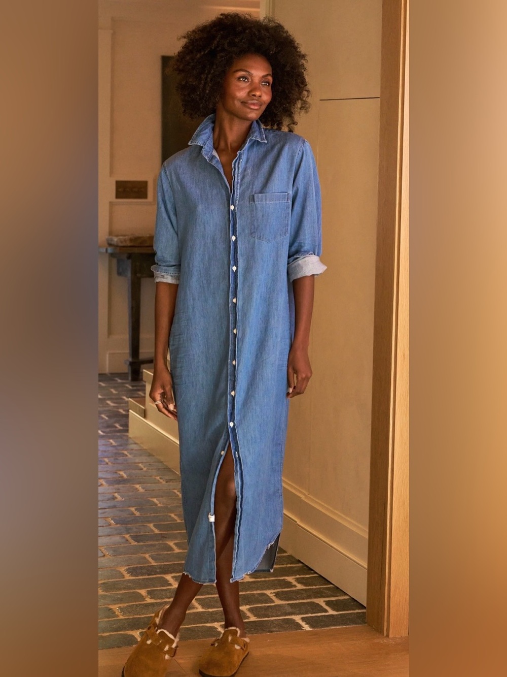 Frank & Eileen RORY Shirtdress  vintage stone wash Indigo